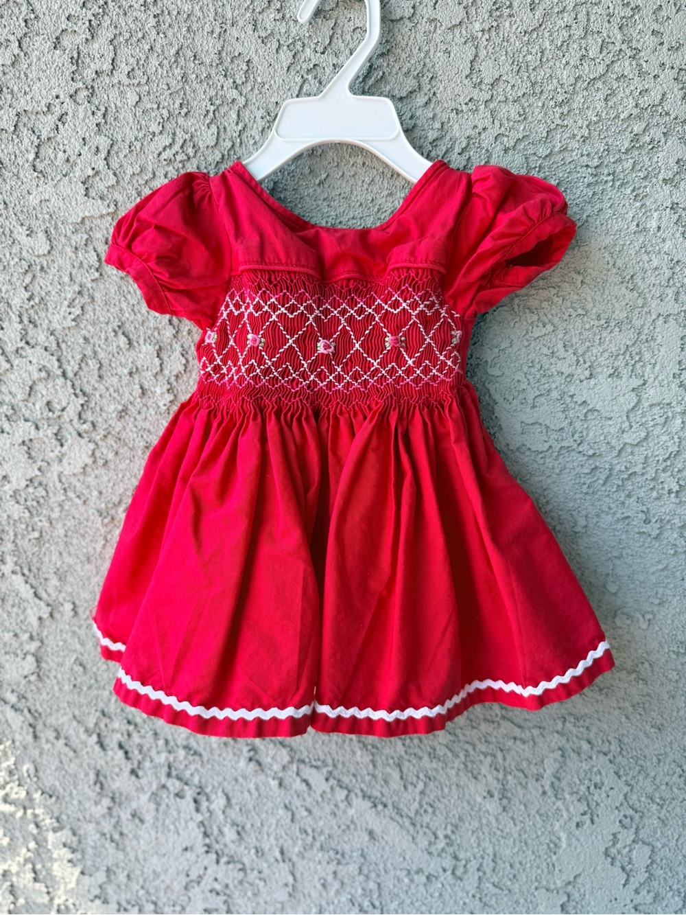 Baby girl new born to 3 months size red frock